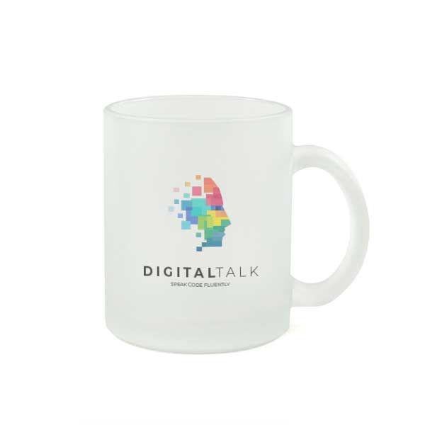 11oz Sublimation Blanks Clear/Frosted Glass Mug with Handle