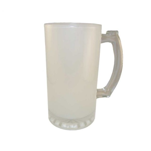 Frosted Glass Sublimation Beer Stein - 16oz. - Case of 24