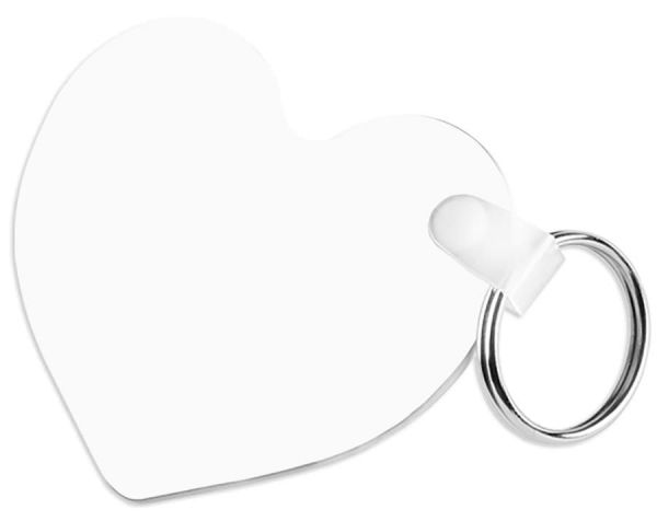 Heart FRP Two Sided Sublimation Keychain - 2.5"