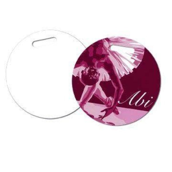 Circle Two Sided FRP Plastic Sublimation Luggage Tags - 4" Round