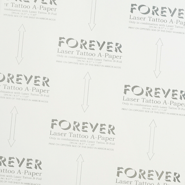 Forever Laser Tattoo Paper - 8.27" X 11.69"(A4)-100ct A&B
